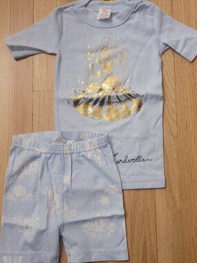 New Hanna Andersson Disney Princess Cinderella PJs Pajamas Short Johns - 110 / 5